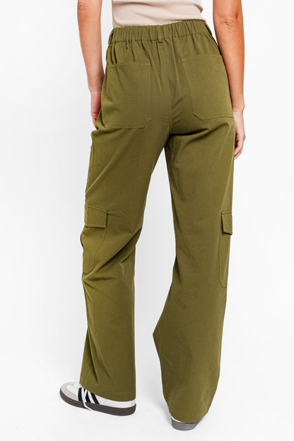 High Waisted Wide Leg Cargo Pants