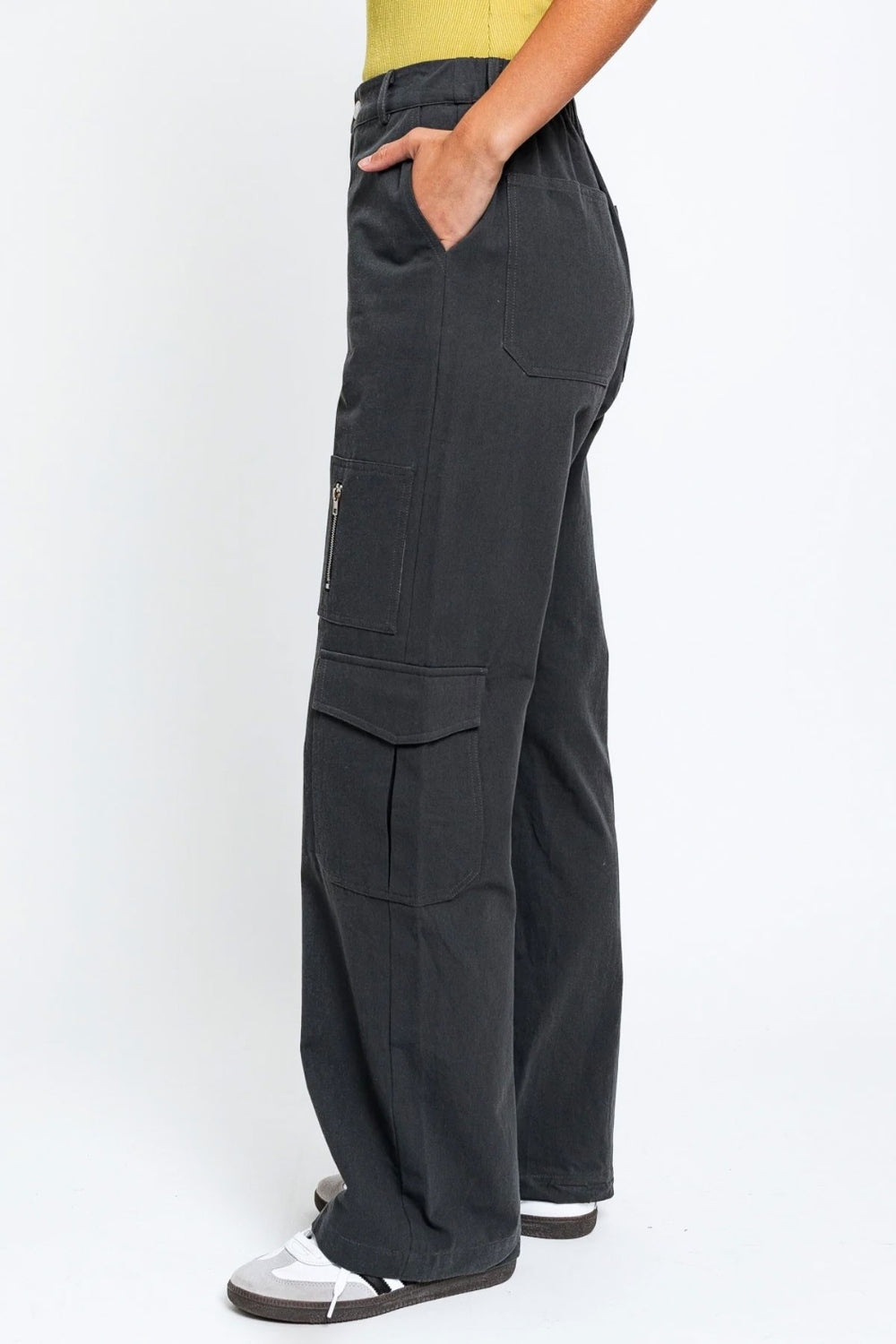 High Waisted Wide Leg Cargo Pants