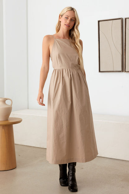 Tie-Back Backless Cami Dress